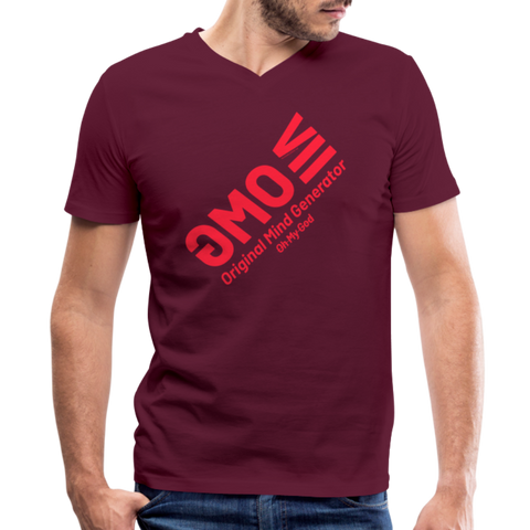 OMG Red Acro B&C V Neck - maroon