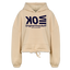 OK Blue Acro Cropped Hoodie - nude