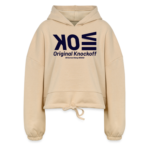 OK Blue Acro Cropped Hoodie - nude