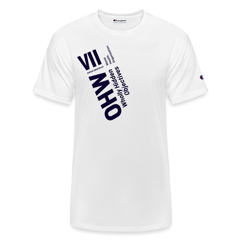 WHO Blue Acro Champion Tee - white