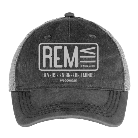 REM Vintage Hat - washed black / silver