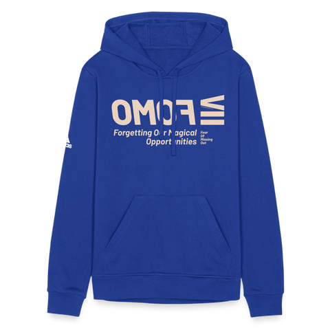 FOMO Beige Acro Adidas Hoodie - royal blue