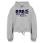 BRB Blue Acro Cropped Hoodie - heather gray