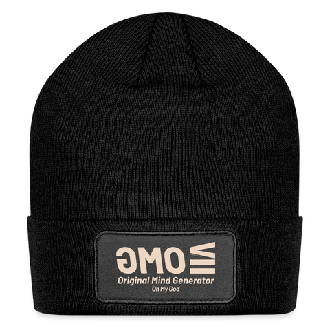 OMG Beige Acro Beanie - black