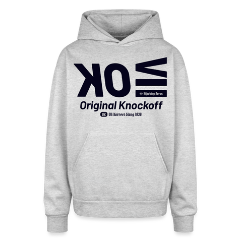 OK Blue Acro Oversized Hoodie - heather grey