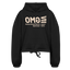 GMO Beige Acro Cropped Hoodie - black