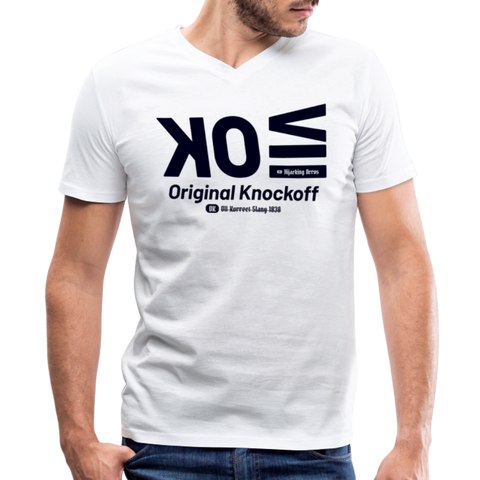 OK Blue Acro B&C V Neck - white