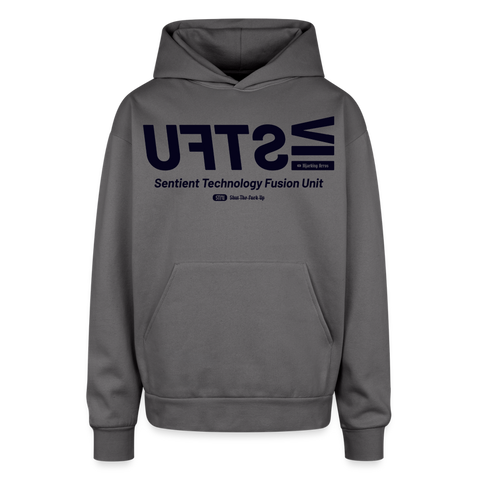 STFU Blue Acro Oversized Hoodie - graphite gray