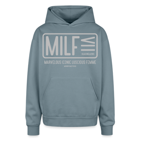 MILF Oversized Hoodie - stone blue
