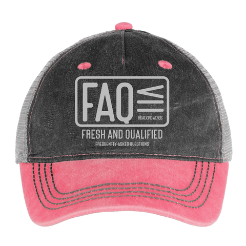 FAQ Cap - washed pink / silver 