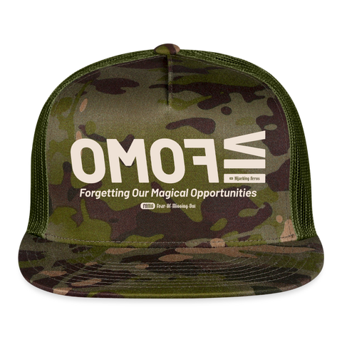 FOMO Beige Acro Trucker Hat - MultiCam\green