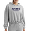 AD4BS Blue Acro Cropped Hoodie - heather gray