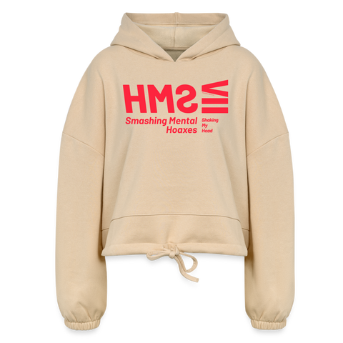 SMH Red Acro Cropped Hoodie - nude