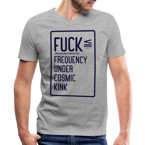 FUCK V Neck - heather gray