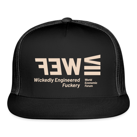 WEF Beige Acro Trucker Hat - black/black