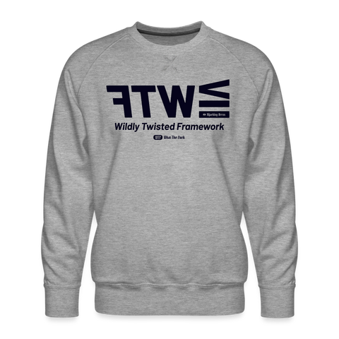 WTF Blue Acro Sweat - heather grey