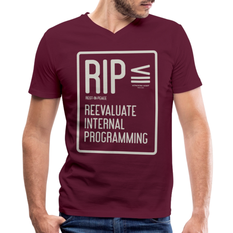 RIP V Neck - maroon