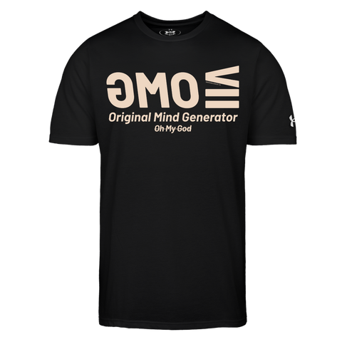 OMG Beige Acro Under Armor Tee - black