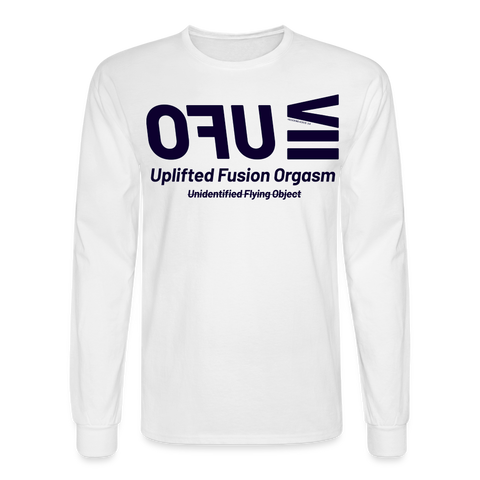 UFO Blue Acro Long Sleeve Tee - white