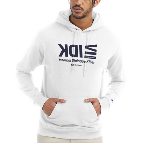 IDK Blue Acro Champion Hoodie - white