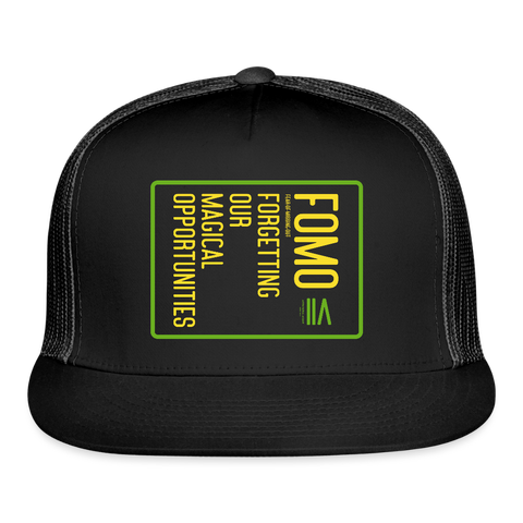 FOMO Trucker Hat - black/black