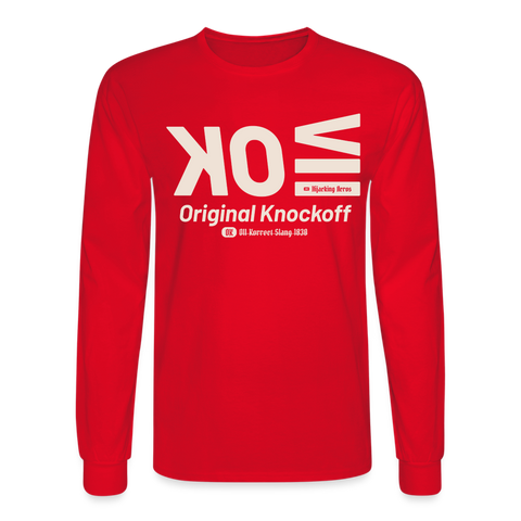 OK Beige Acro Long Sleeve - red