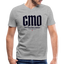 GMO Blue Logo B&C V Neck - heather gray