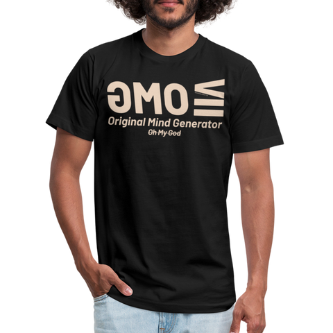 OMG Beige Acro B&C Tee - black