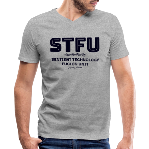 STFU V Neck - heather gray