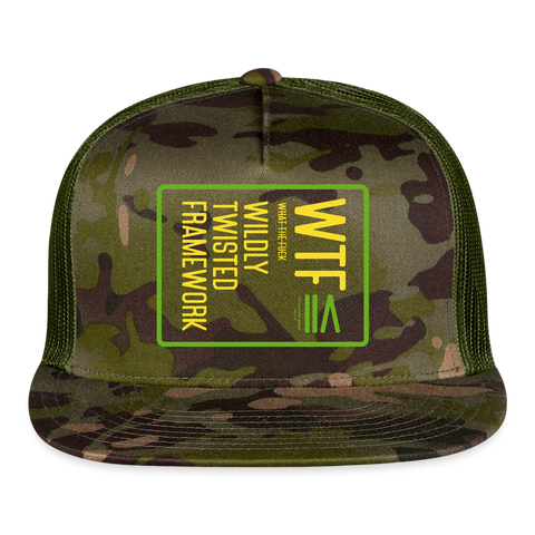 WTF Trucker Hat - MultiCam\green