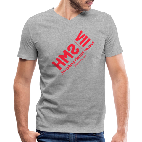 SMH Red Acro B&C V-Neck - heather gray