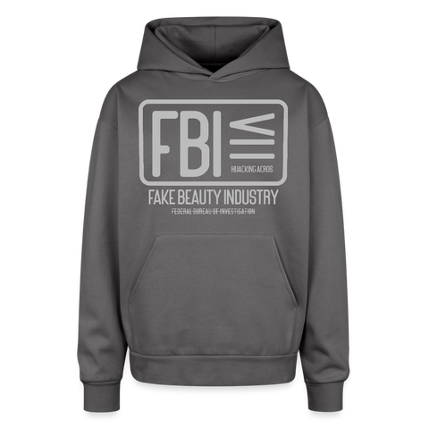 FBI Oversized Hoodie - graphite gray