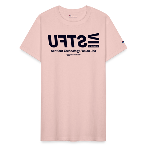 STFU Blue Acro Champion Tee - blush pink 