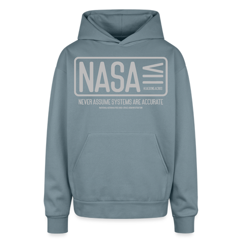 NASA Oversized Hoodie - stone blue