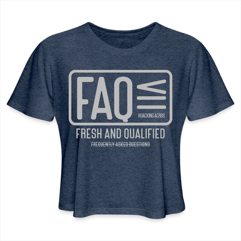 FAQ Tee - heather navy