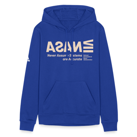 NASA Beige Acro Adidas Hoodie - royal blue