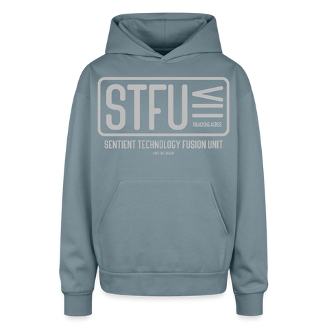 STFU Oversized Hoodie - stone blue