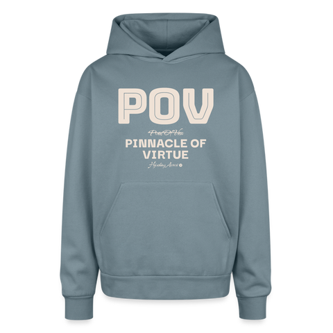 POV Oversized Hoodie - stone blue