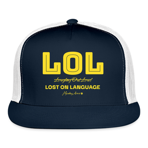 LOL Trucker Hat - navy/white