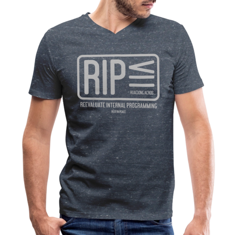 RIP V Neck (U) - heather navy