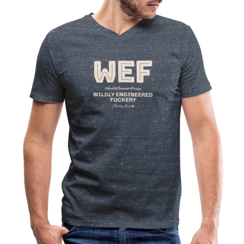 WEF V Neck - heather navy