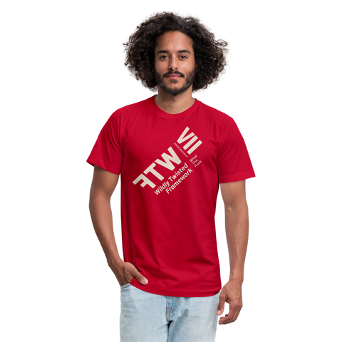 WTF Beige Acro Tshirt - red