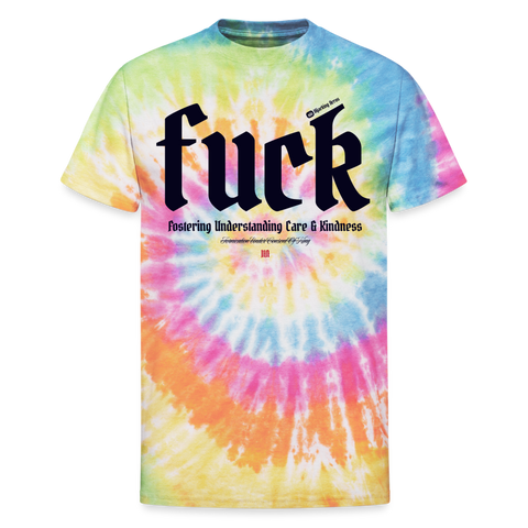 FUCK Blue Acro Tee - rainbow