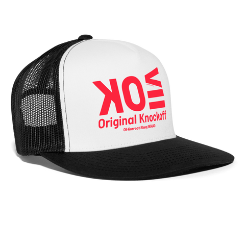 OK Red Acro Trucker Hat - white/black