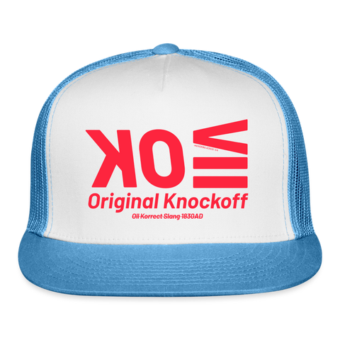 OK Red Acro Trucker Hat - white/blue