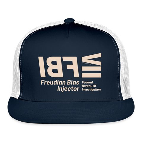 FBI Beige Acros Tuckers Hat - navy/white