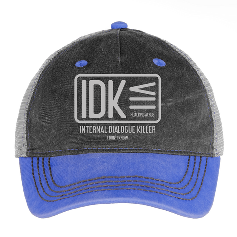 IDK Vintage Hat - washed blue / silver