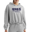 BRB Blue Acro Cropped Hoodie - heather gray