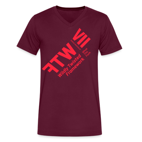 WTF Red Acro V Neck - maroon