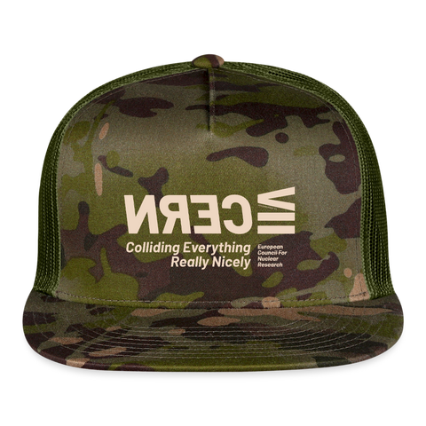 CERN Beige Acro Trucker Hat - MultiCam\green